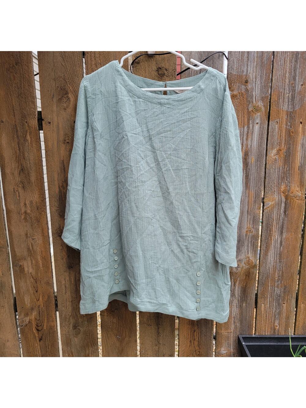 Soft Surroundings Oceo Crinkle Gauze Tunic 1X
